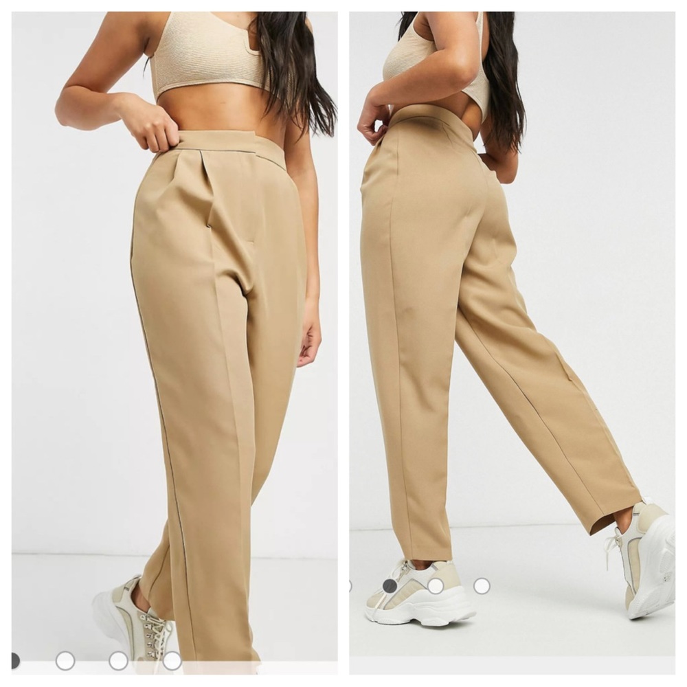 ASOS DESIGN Hourglass Tapered Pant Mocha US 8
